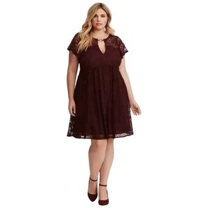 Torrid Purple Lace Dress Size 1